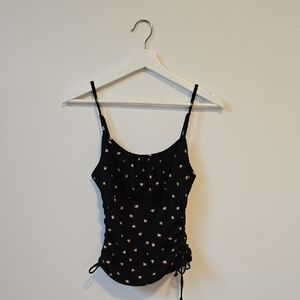 Black Floral Women's Top